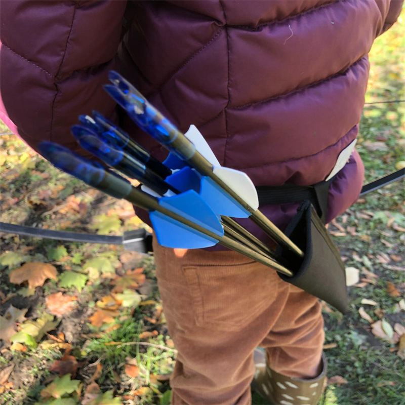 Quiver Arrow Back - กระเป๋าใส่ลูกธนูแบบคาดเอว 1 ชิ้น สำหรับธนูโค้ง ใช้ได้สองแบบ สำหรับลูกธนูแบบดั้งเดิม