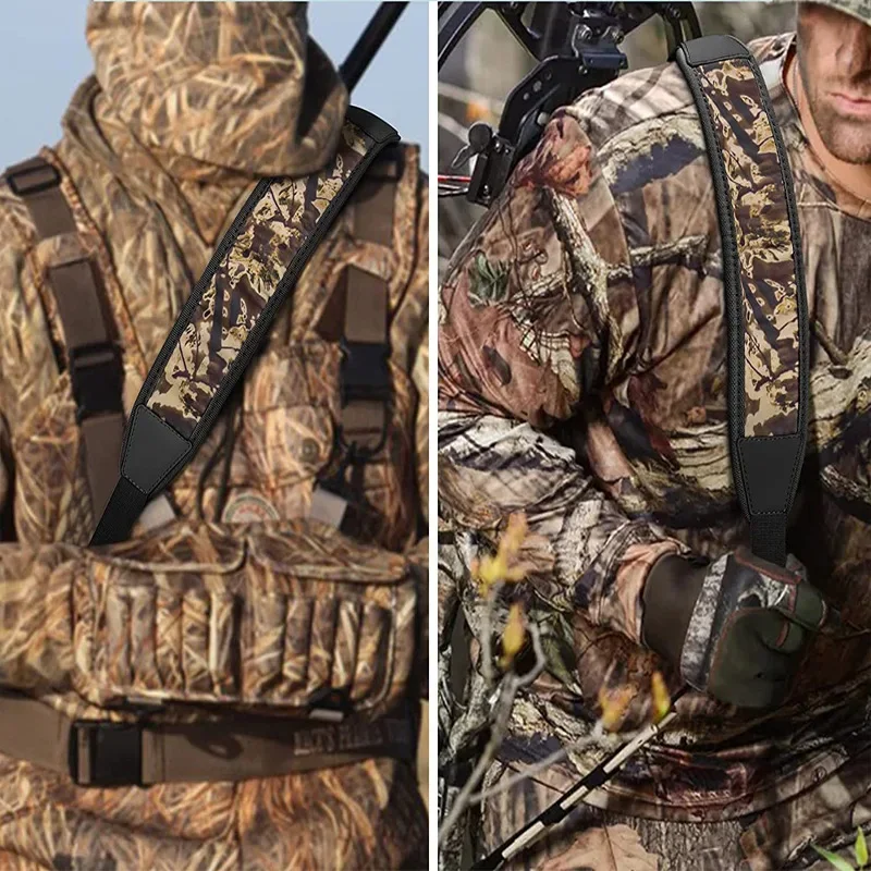 Hunting Outdoor Apparel - ชุดล่าสัตว์กลางแจ้ง แผ่นรองไหล่ทนทาน สายสะพายไหล่แบบปรับได้ สายรัดแบบสองจุดพร้อมตัวหมุน สายไนลอนปรับได้