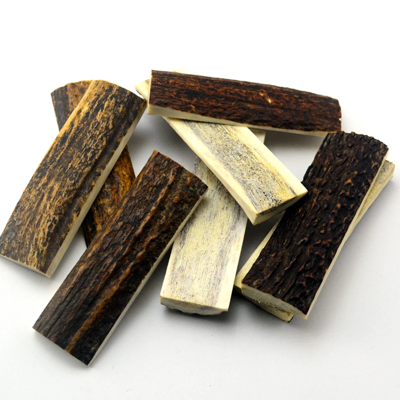 Elk Bugle Call - 1 คู่ วัสดุทำด้ามมีดจากเขาสัตว์ธรรมชาติ ขนาด 102X30X12 มม.