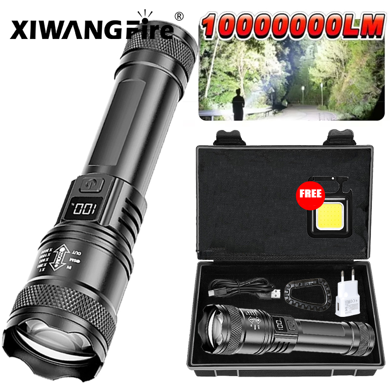 Tactical Flashlight Rechargeable - ไฟฉาย LED Ultra Bright 2000LM Type-C