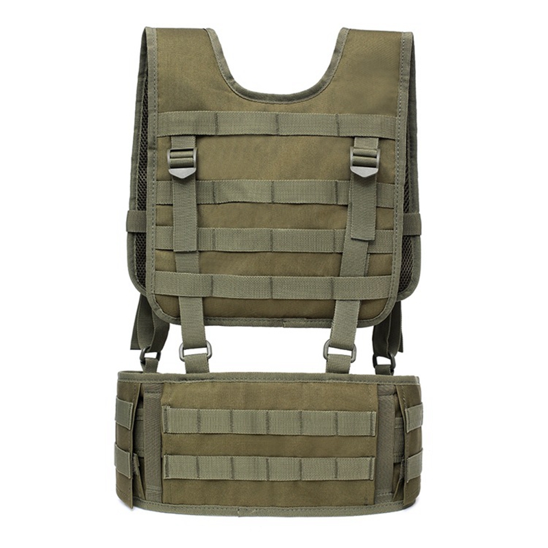 Outdoor Hunting Vest - เสื้อกั๊กยุทธวิธีแบบโมลล์ ชุดเกราะหน้าอกสำหรับแอร์ซอฟต์ เข็มขัดคาดเอวแบบถอดได้ เข็มขัดสำหรับปฏิบัติการ ชุดอุปกรณ์เพ้นท์บอล เสื้อกั๊กสำหรับล่าสัตว์กลางแจ้ง