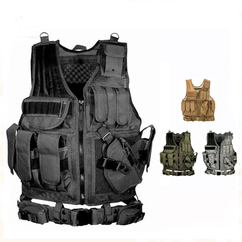 ปรับ MOLLE เสื้อกั๊กยุทธวิธี C - Outdoor Hunting Vest บทวิจารณ์และราคา