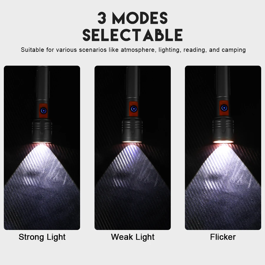 ไฟฉาย LED พลังงานสูงไฟฉายแบบชา - Tactical Flashlight Rechargeable บทวิจารณ์และราคา
