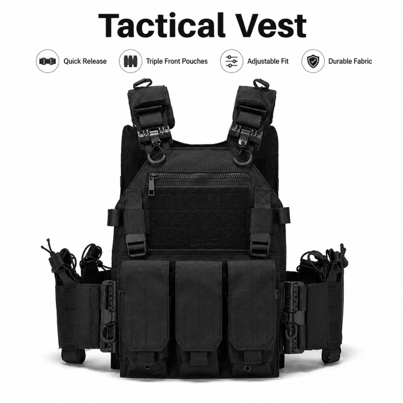 เสื้อกั๊กยุทธวิธีโพลีเอสเตอร์พ - Outdoor Hunting Vest บทวิจารณ์และราคา