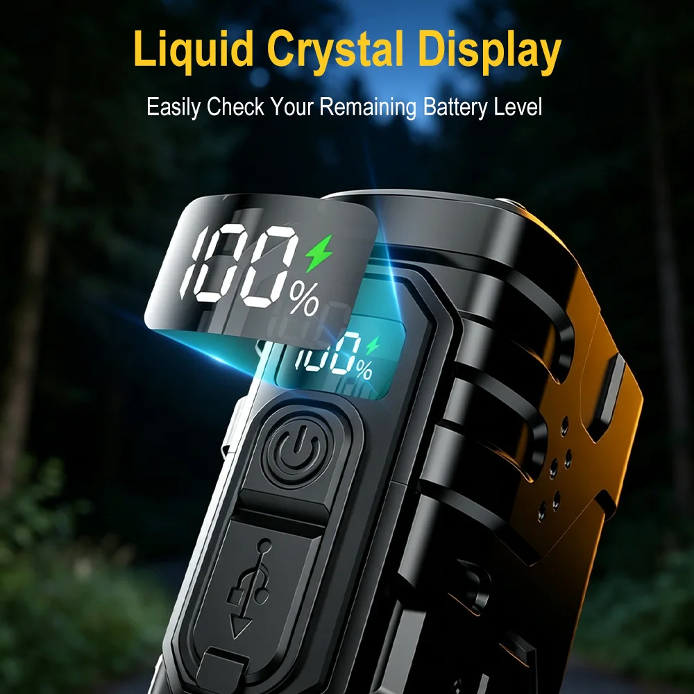 BORUIiT ไฟฉาย LED แบบหมุนมือ E - Tactical Flashlight Rechargeable บทวิจารณ์และราคา