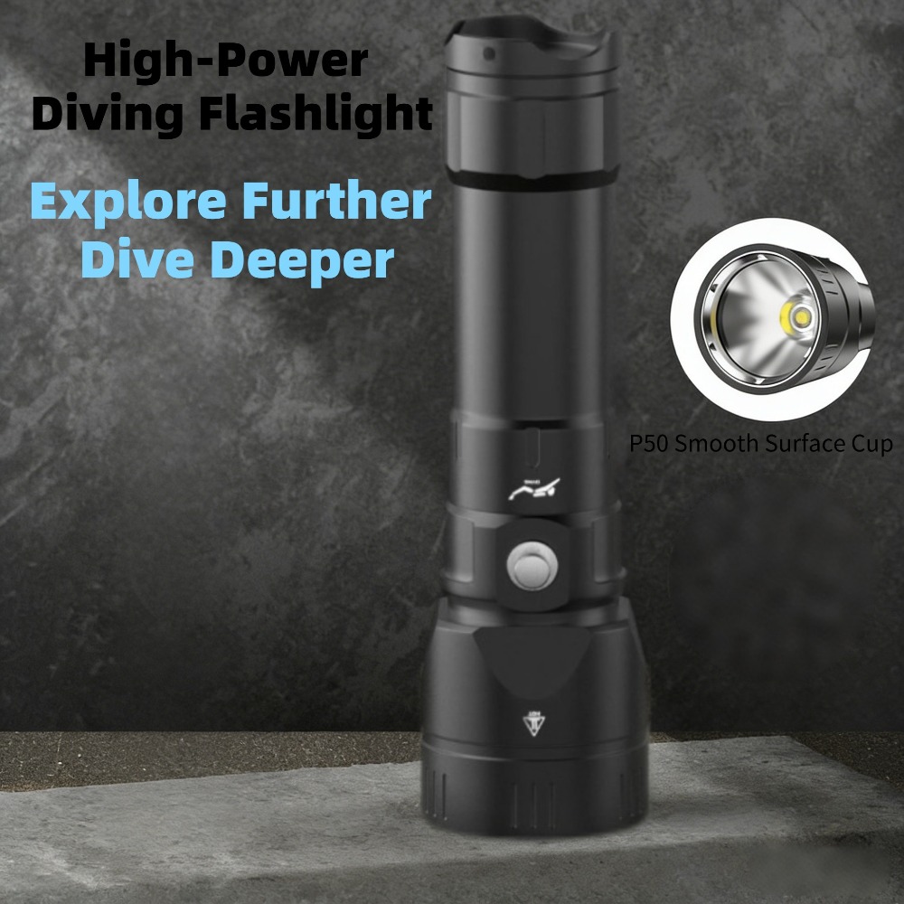 ไฟฉายดำน้ำทรงพลัง ไฟดำน้ำแบบกั - Tactical Flashlight Rechargeable บทวิจารณ์และราคา