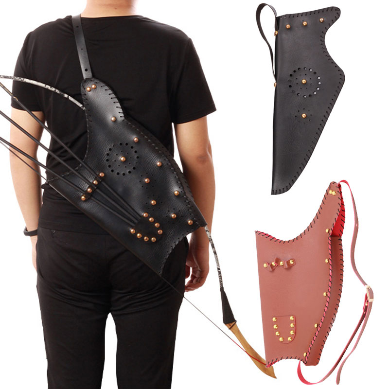 แบบดั้งเดิม PU หนังยิงธนูไหล่ก - Quiver Arrow Back บทวิจารณ์และราคา